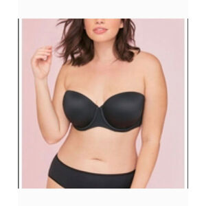 Women's Cacique Black Strapless Bra 44DDD prom